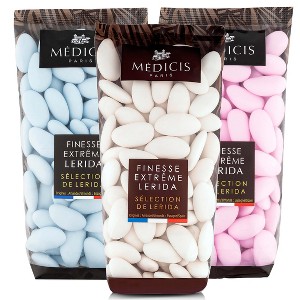 Medicis Premium Candied Almond Dragees (French Jordan Almonds) Sugar Coated Candies Ideal as a Wedding or Baby Shower Gift, 75 ct, 8.8oz - 1 of 4