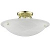 Livex Lighting Oasis 3 - Light Flush Mount in  Polished Brass - 2 of 4