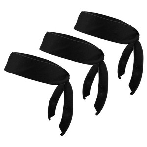 Unique Bargains Polyester Elastic Running Sports Workout Head Ties Sweatbands 3 Pcs - 1 of 3
