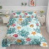 3Pcs Coastal Nautical Comforter Set Twin Size – Hawaii Ocean Bedding with Tropical Fish & Marine Life, 1 Comforter & 2 Pillowcases, Beach Quilt Set - 2 of 4