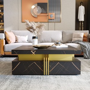NicBex Modern Square Coffee Table with Storage,4 Drawers Coffee Table Decor,Center Table for Living Room - 1 of 4