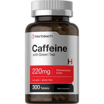 Horbaach Caffeine 200mg With Green Tea | 300 Vegetarian Tablets