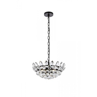Elegant Lighting Emilia 16 inch pendant in black