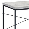 GlasFlength Desks Metal Frame Rustic Computer Desk Gaming Desk Home Office Desk Simple Design for Small Spaces, Gray, 47.5"*22.5"*28.5" - 3 of 4