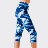 Calypsa Women's Plus Size High Waisted Chlorine Resistant Capri Swim Leggings - 3 of 4