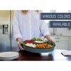 Nat & Jules Wood Partitions Matte Green 16 inch Metal Enamel Divided Chip and Dip Tray - 4 of 4