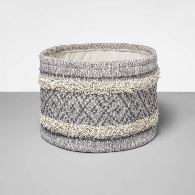 Soft Rug Basket w/ Detail Gray - Opalhouse™