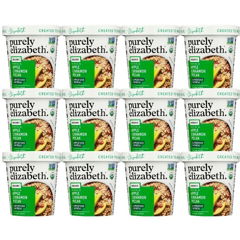 Purely Elizabeth Organic Apple Cinnamon Pecan Superfood Oatmeal - Case ...