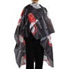Unique Bargains Waterproof Polyester Haircut Hairdressing Barber Cape Black Red White 1 Pc - 2 of 4