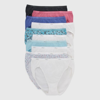 Hanes Girls' No Ride Up Cotton Low Rise Briefs 9-Pack