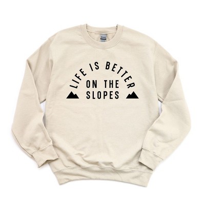 Simply Sage Market Women's Graphic Sweatshirt Better On The Slopes Mountains