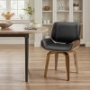 Art Leon Bentwood Swivel Dining Chair with PU Leather and Solid Wood Legs - 3 of 4