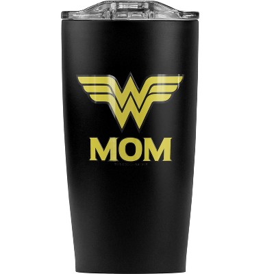 Wonder Woman Wonder Mom Logo Steel Tumbler 20oz Coffee Travel Mug