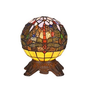 Chloe Lighting Demoiselle Mosaic 1 Light Dark Bronze Accent Lamp 8" Wide - 1 of 4