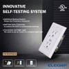 ELEGRP White 15 Amp 125V Tamper Resistant Duplex Self-Test GFCI Outlet with Night Light, with Wall Plate (2-Pack) - 4 of 4
