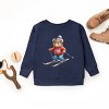 Skiing Bear Watercolor - Youth Graphic Sweatshirt - 2 of 3