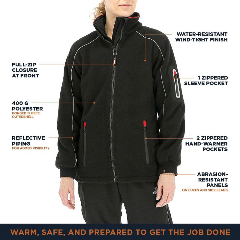 RefrigiWear Women's Warm Hybrid Fleece Jacket, 4 of 8