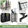Garden Organizer Yard Tower Rack Garage Storage Heavy Duty Steel Black Shed Outdoor 35 Long - Handled Tools Rakes Brooms Stand - 2 of 4