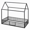 YOOCOZZ Metal House-Shaped Platform Bed Frame with Fence and Door - 2 of 4