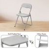 4 Pcs Folding Chairs with Soft Padded Seat, Lightweight Portable Metal Frame Chair with Non-Slip Rubber Pad - 2 of 4
