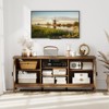 Tangkula Farmhouse TV Stand for TVs up to 65" Modern Vintage TV Cabinet for Living Room - 2 of 4