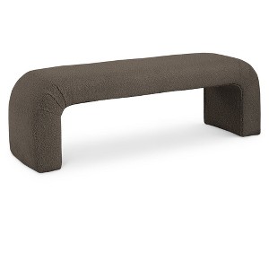 Meridian Furniture,Niagara Boucle Fabric Bench - 1 of 4