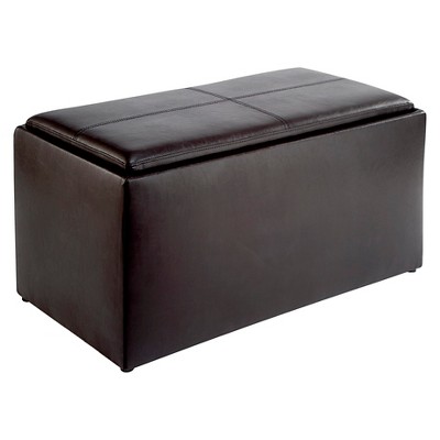 Sheridan Storage Bench w/2 Side Ottomans Espresso - Breighton Home