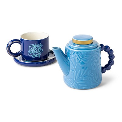 28oz Ceramic Tea Pot Blue - Tabitha Brown for Target