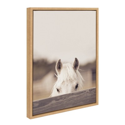 Natural Framed Equine Canvas Print by Robert Cadloff