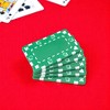Slickblue European-Style Rectangular Poker Plaques 5-Pack, Non-Denominated, Suited Pattern, 32g, Green - 2 of 3