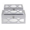 Cheung's Harlane Set of 2 Overlayed Mirror  Silver Boxes - 3 of 4