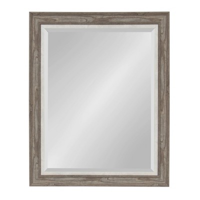 28" x 34" Woodway Framed Wall Mirror Gray - Kate and Laurel