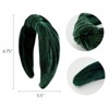 Wrapables Wide Top Knot Velvet Headbands, Dark Green - 3 of 4