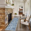 Machine Washable Vintage Floral Printed Area Rug Low Pile Stain Resistant Non Slip Non Shedding Pet Friendly Floor Mat - 3 of 4