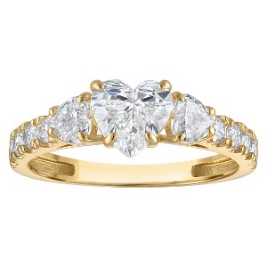Naturalux 14K Gold 3-stone 1.8 cttw Lab Grown Diamond Ring - 1 of 4