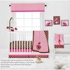 Bacati - Ladybugs Pink Chocolate 10 pc Crib Bedding Set with 2 Crib Fitted Sheets - 4 of 4