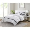 8pc Queen Trisha Comforter Set White - VCNY: Microfiber Bedding Ensemble, Hypoallergenic, Modern Style - 2 of 4