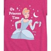 Girls' - Disney Princess - Cinderella On Princess Time Fitted Short Sleeve Graphic T-Shirt - 2 of 4