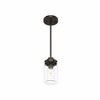 Hunter Fans 4.4" Devon Park Ceiling Light Onyx Bengal Finish - 1 Light Pendant with Vintage Charm and Dimmable Feature - 2 of 4