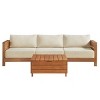 Alaterre Furniture 2pc Barton Outdoor Patio Weather Resistant Furniture Set with Couch & Lift Top Coffee - 2 of 4