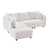 NicBex Modern 89" Sectional Sofa Modular L Shaped Sofa Couch with Removable Ottoman for Living Room Apartment - 4 of 4