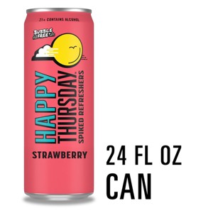 Happy Thursday Strawberry Flavored Alcoholic Beverage - 24 fl oz Can - 1 of 4