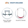 Gym1 2-Piece Doorway Gym for Kids, Includes Door Sensory Swing, Indoor Pull-Up Bar for Adults, Holds Up to 300 Lbs, Red - 2 of 4