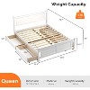 Karl Home Wood Bed Frame Full Size With 4 Storage Drawers, Solid Wood Platform Bed with Headboard - 2 of 4