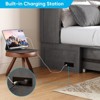 Murphy Bed Cabinet with Foldable Mattress, Queen Murphy Bed with Charging Station, Drawers - 3 of 4