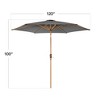 Best Choice Products 10ft Outdoor Woodgrain Pattern Steel Market Patio Umbrella w/ Crank, Tilt - 2 of 4