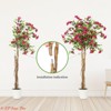 Artificial Bougainvillea Tree, 4FT/5 FT/6 FT Faux Tree w/Stable Planter for Indoor & Outdoor, Realistic Fake Plants w/ Pink Flowers & Wood Trunk - 4 of 4