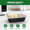 50 Pack Meal Prep Containers Reusable with Lids, Sturdy Leakproof & Food Safe - 3 of 4