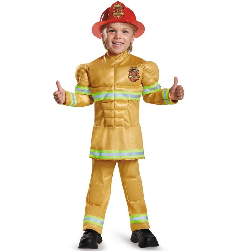 Disguise Fireman Muscle Toddler Costume, 1 of 2