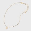 14K Gold Dipped Enamel "U" Initial Pendant Necklace - A New Day™ Gold/White - 2 of 4